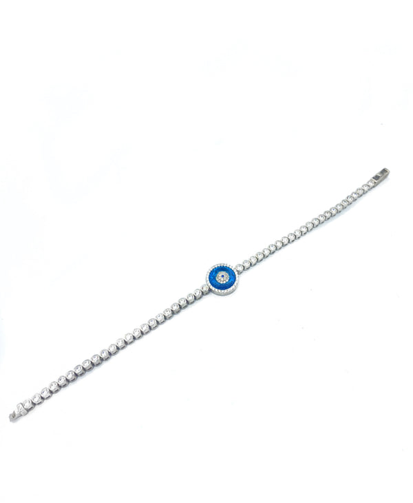 Women's Gemmed Silver Bracelet