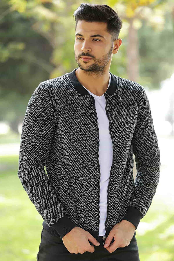 Men's Zipper Patterned Jacket