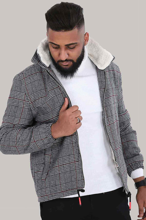 Men's Plaid Grey Jacket