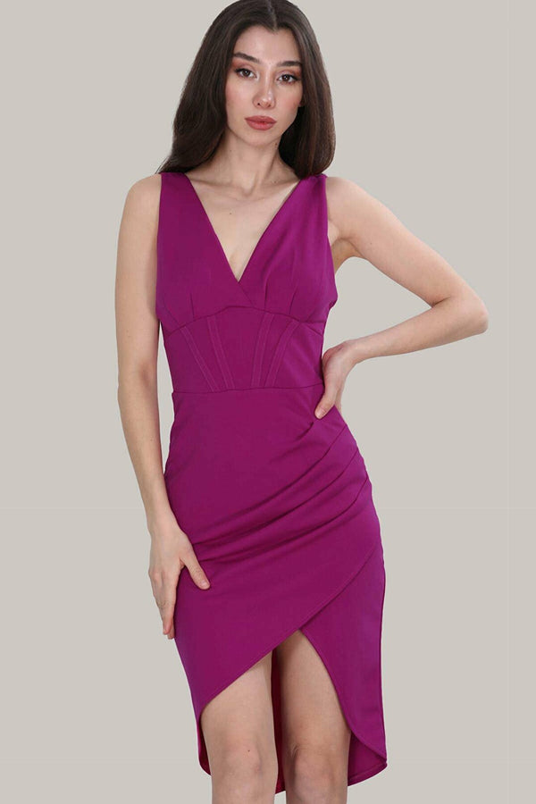 Women's Strappy Fuchsia Dress