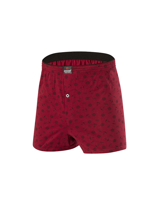 Men's Patterned Combed Cotton Boxer