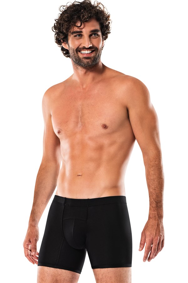 Men's Black Modal Boxer