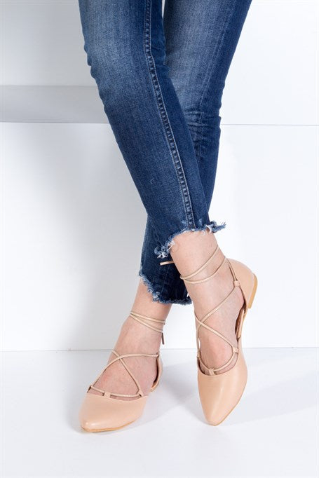 Women's Tan Flat Shoes