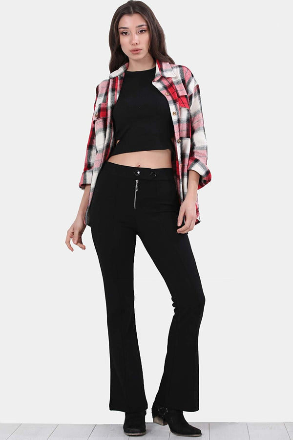 Women's Black Flare Pants