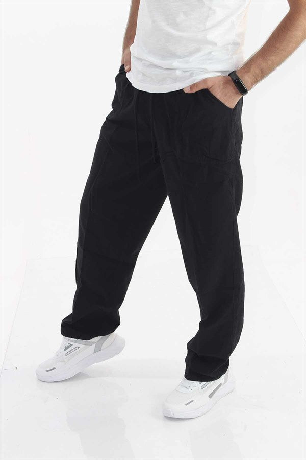 Men's Black Linen Pants