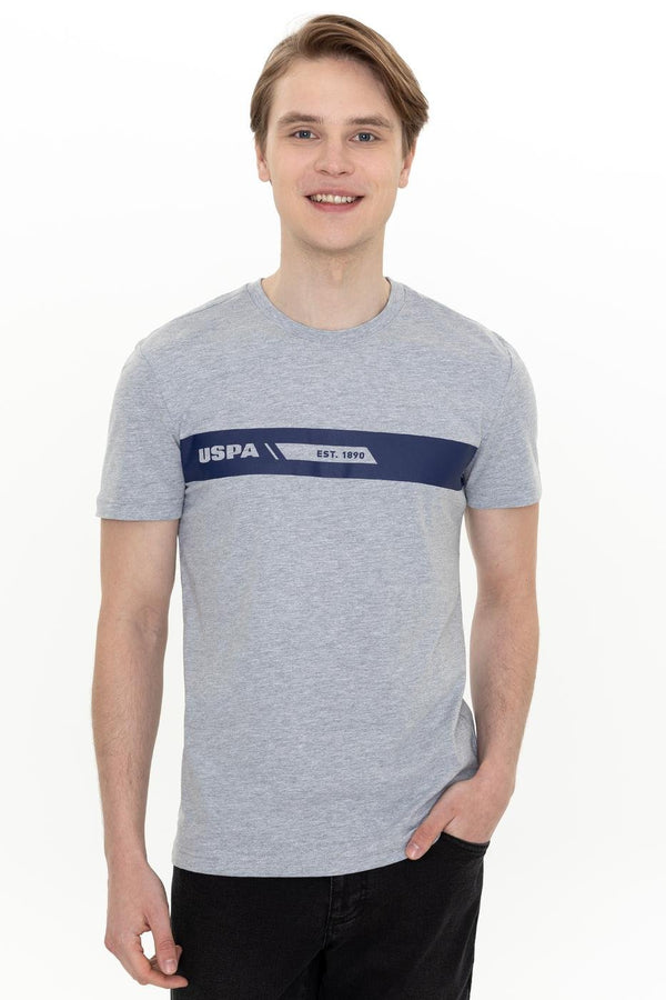 Men's Crew Neck Grey Melange T-shirt
