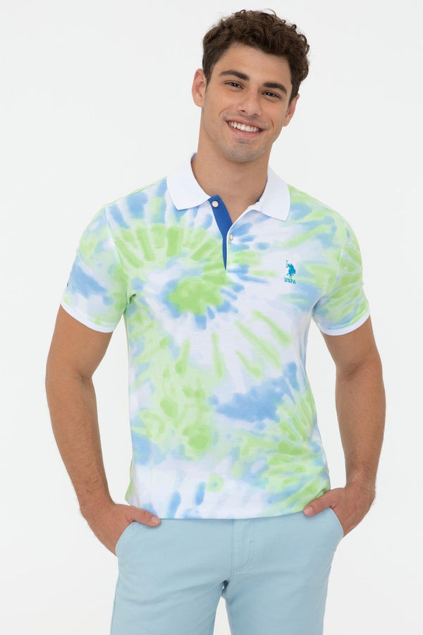 Men's Polo Collar Patterned T-shirt