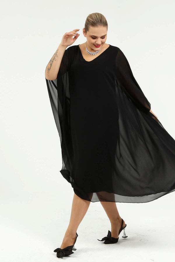 Women's Oversize Chiffon Evening Dress