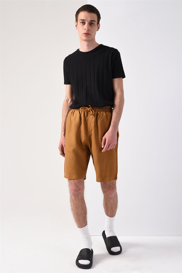 Men's Elastic Waist Ginger Shorts