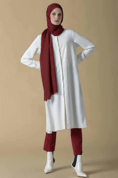 Women's Basic Claret Red Pants