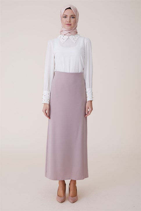 Women's Powder Rose Long Skirt