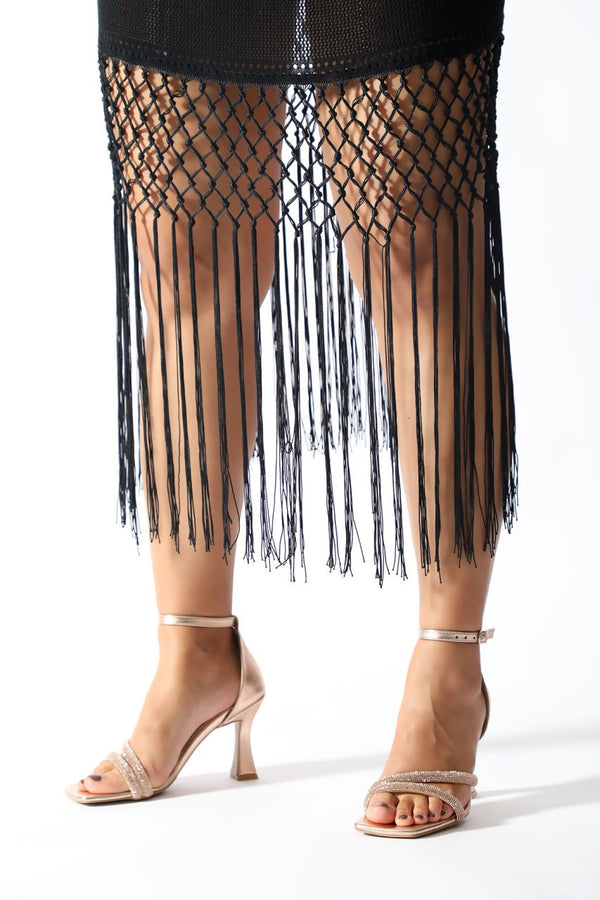 ASİMETRİK TAŞ BANTLI ABİYE AYAKKABI