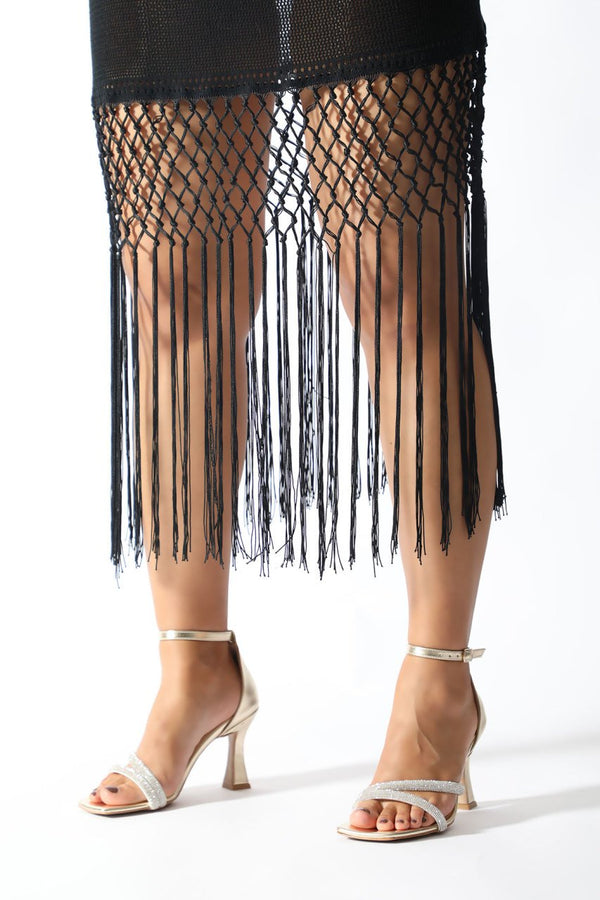 ASİMETRİK TAŞ BANTLI ABİYE AYAKKABI