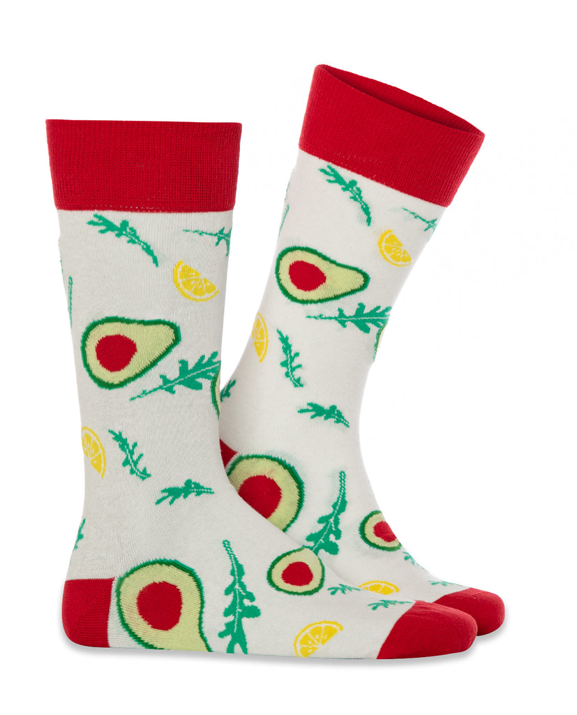 Men's Lemon And Avocado Pattern Socket Socks