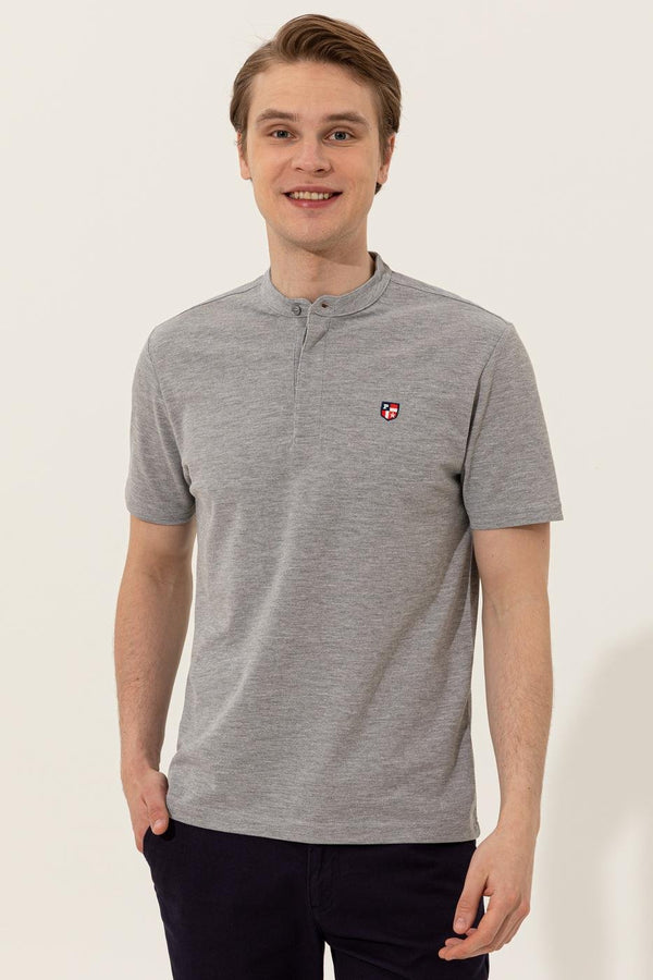 Men's Crew Neck Grey Melange T-shirt