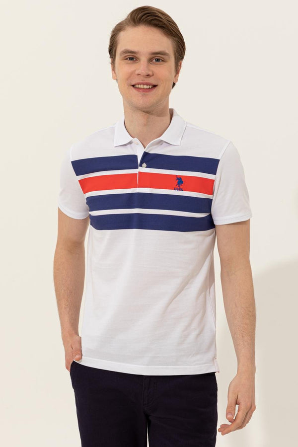 Men's Polo Collar Printed T-shirt
