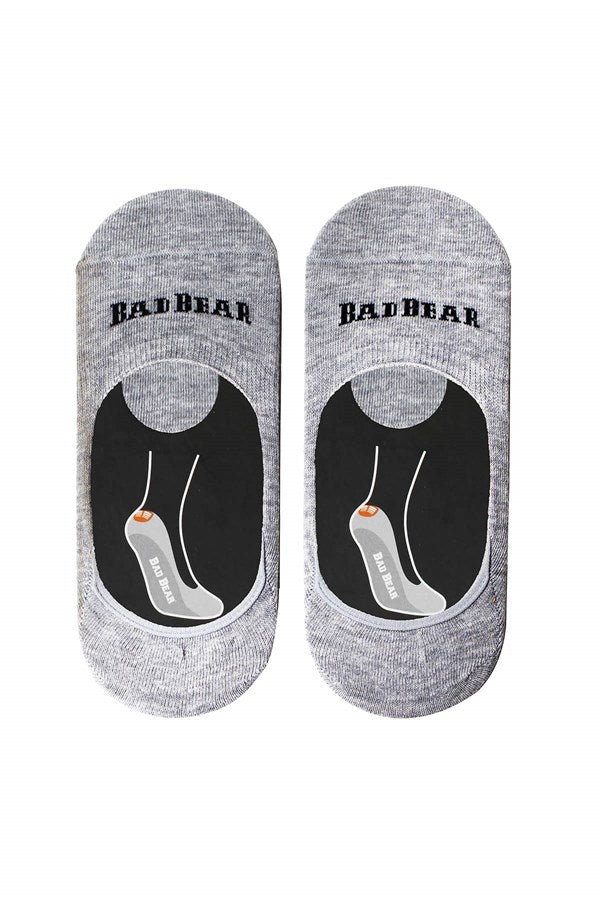 Unisex Text Print Grey Melange Socks