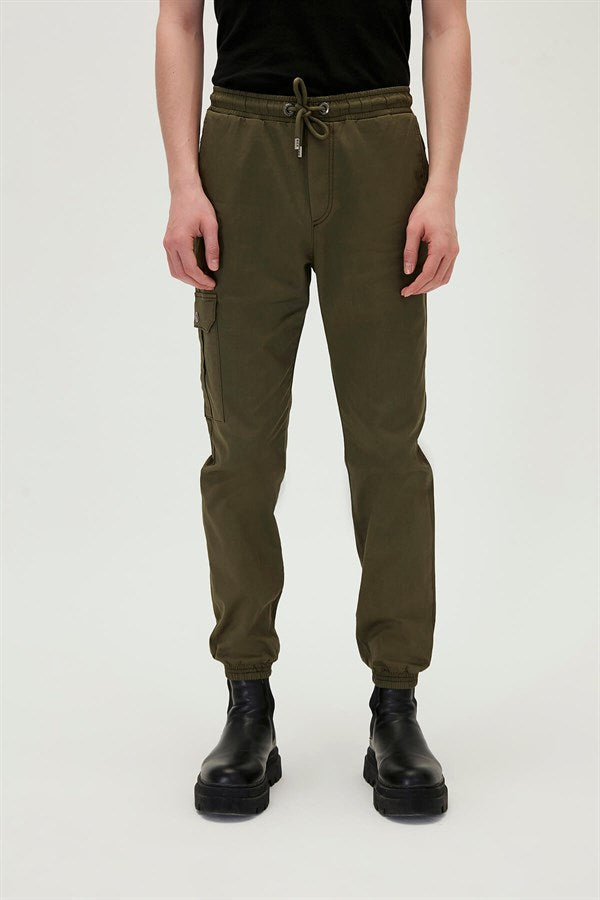 Men's Tie Waist Khaki Pants