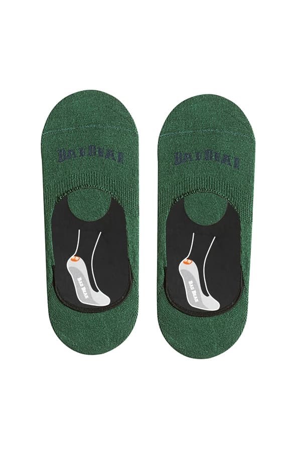 Unisex Text Print Dark Green Socks