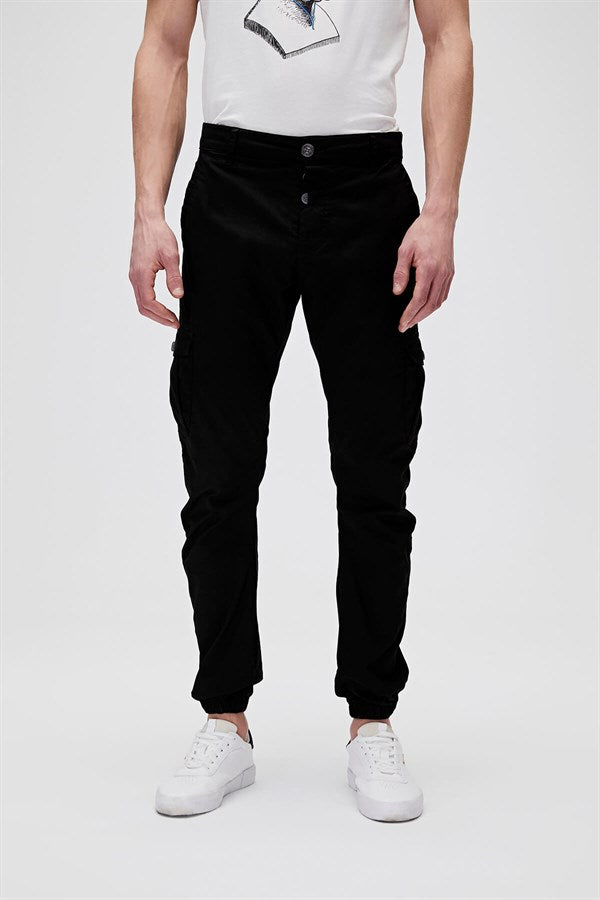 Men's Pocket Black Pants
