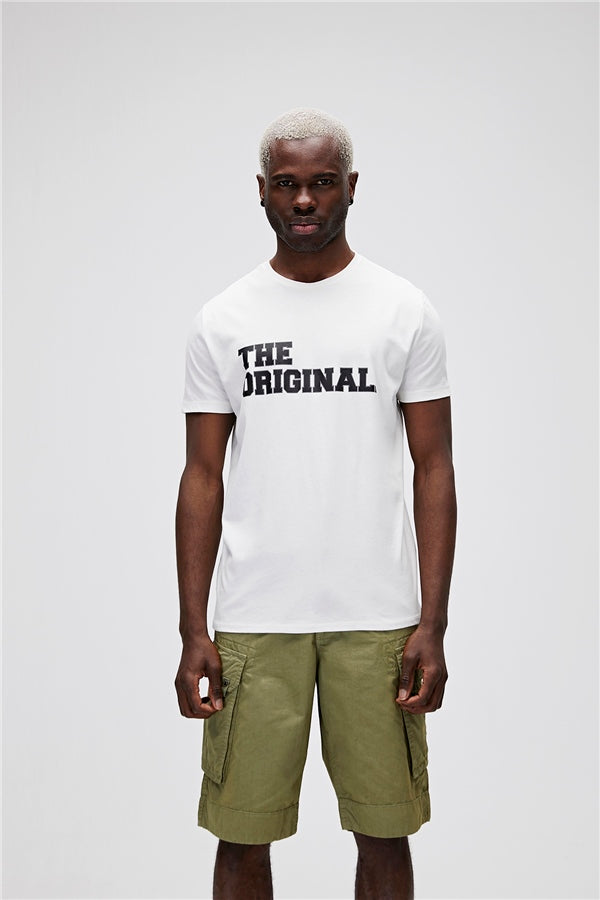 Men's Printed Off-White T-shirt