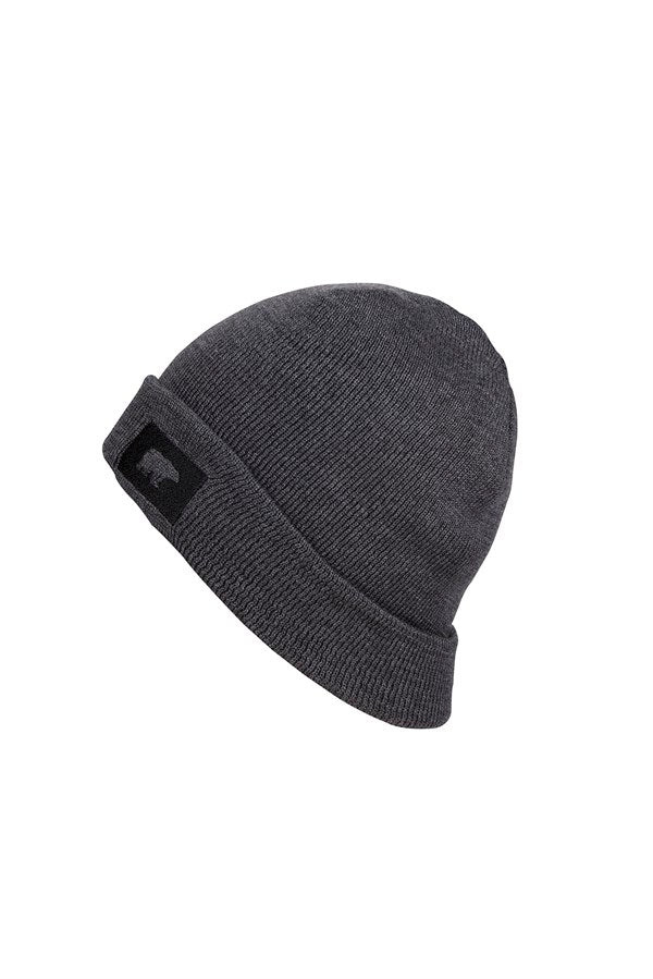 Unisex Anthracite Layered Beanie