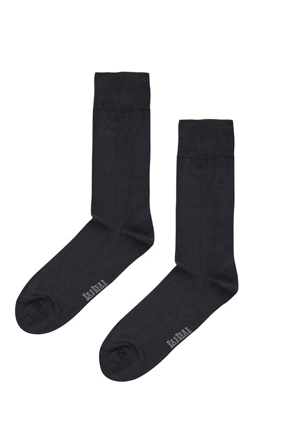 Unisex Text Print Anthracite Socks