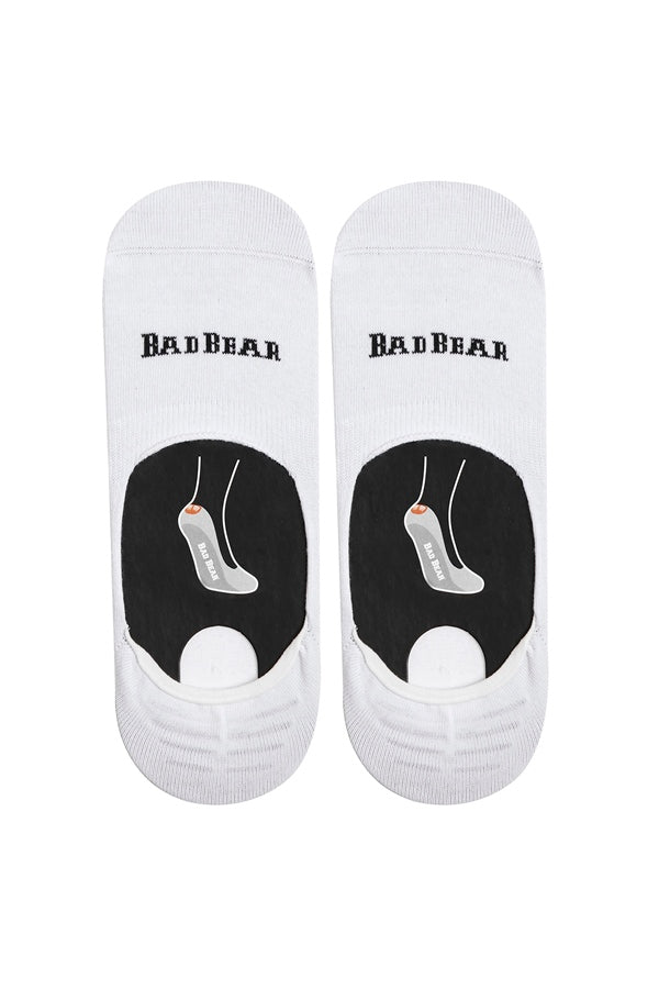 Unisex Text Print White Socks
