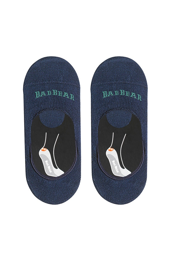 Unisex Text Print Navy Blue Socks