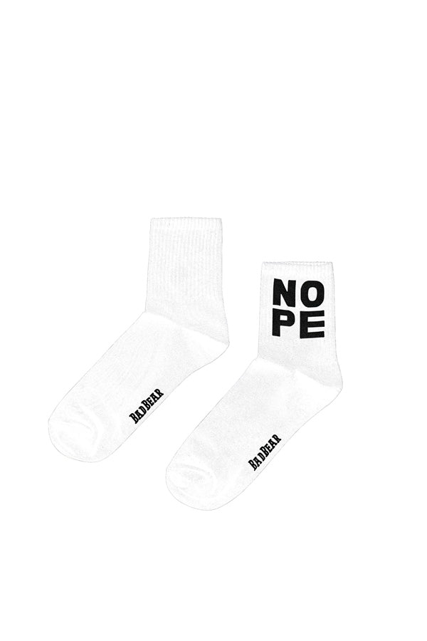 Unisex Printed White Socks