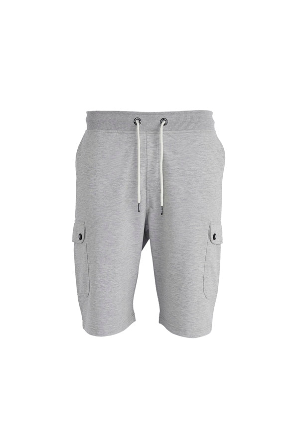 Men's Cargo Pocket Grey Melange Shorts