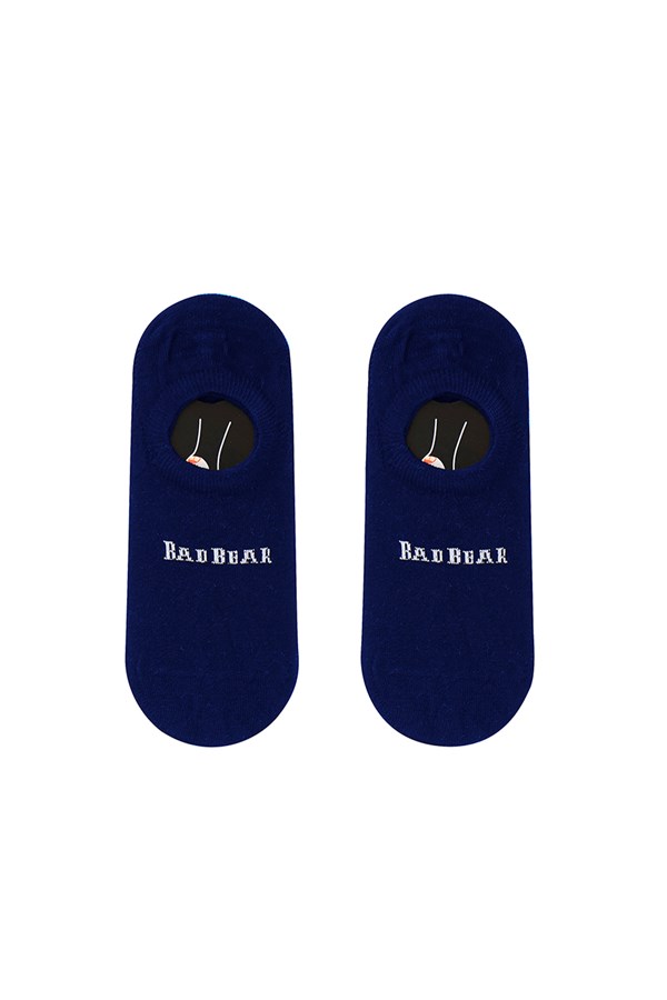 Unisex Text Print Navy Blue Socks