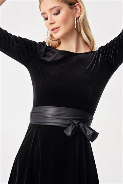 Women's Plain Black Belt