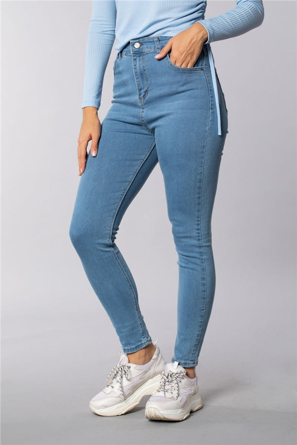 Women's Oversize Dark Ice Blue Jeans