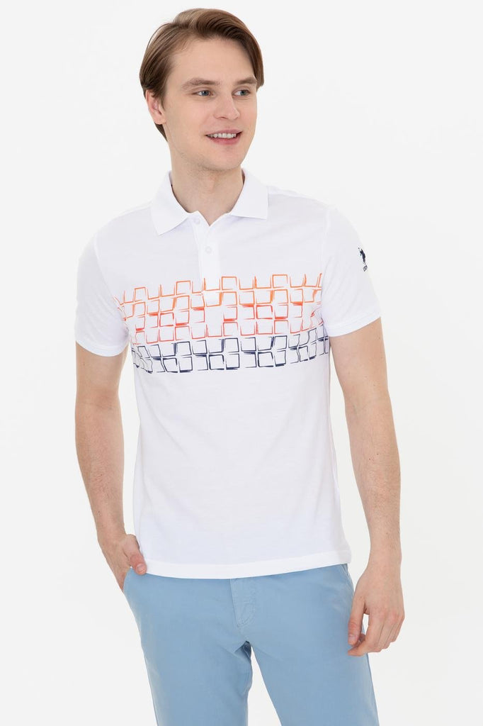 Men's Polo Collar Printed T-shirt
