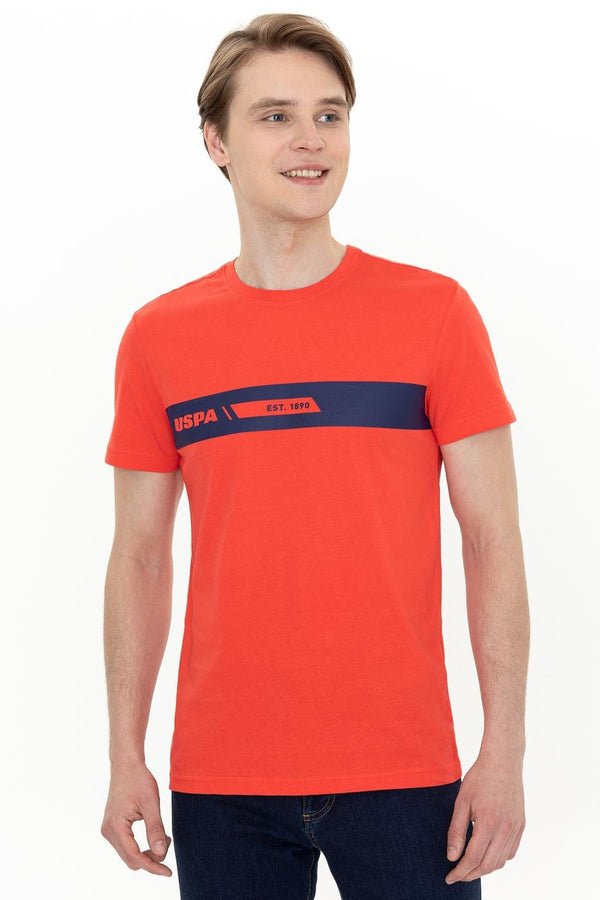 Men's Crew Neck Light Red T-shirt