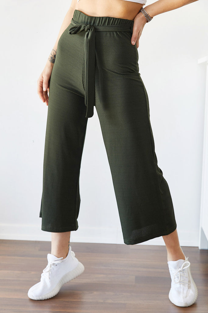 Women's Belted Loose Pants