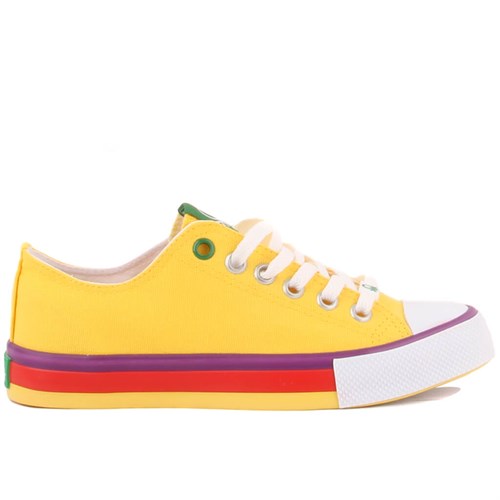 Women's Lace-up Yellow Casual Shoes