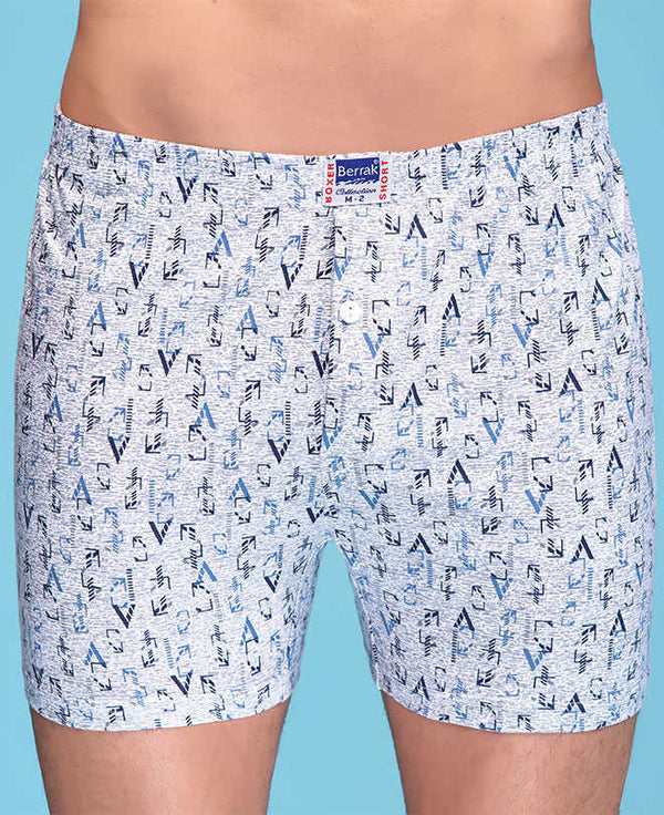 Men's Patterned Combing Cotton Boxer