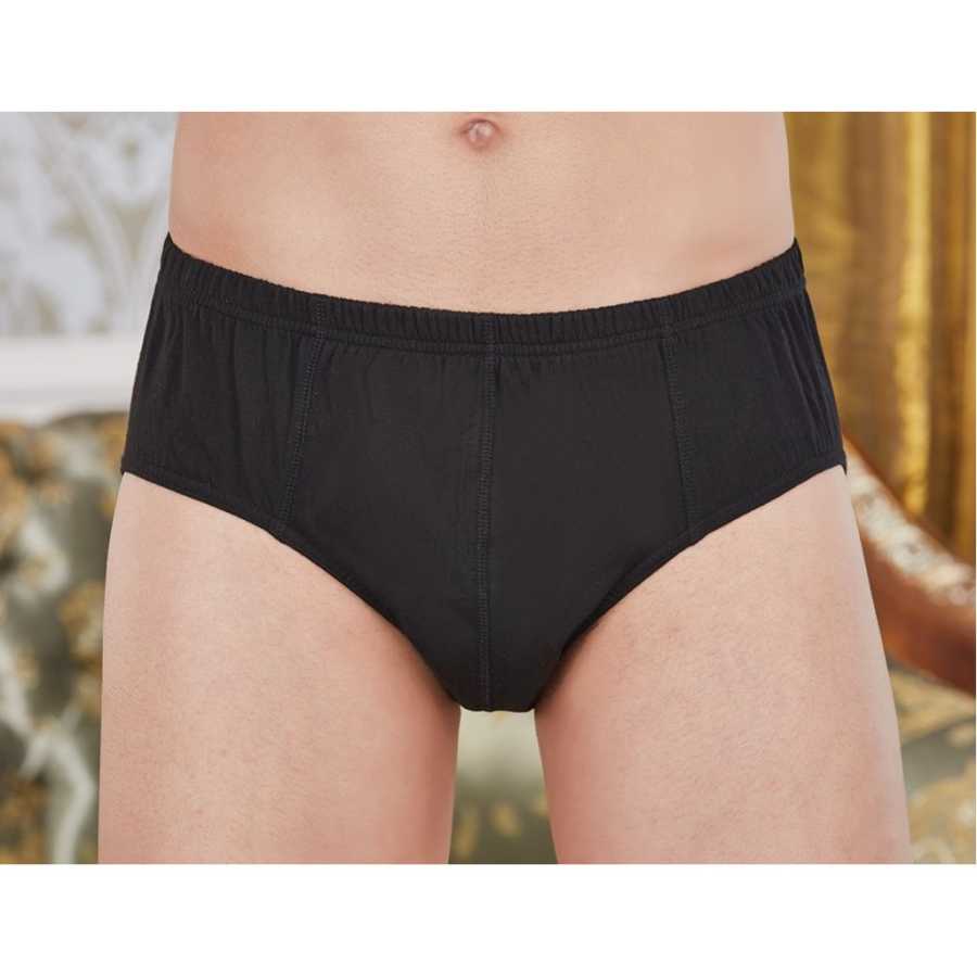 Men's Black Cotton Slip Briefs