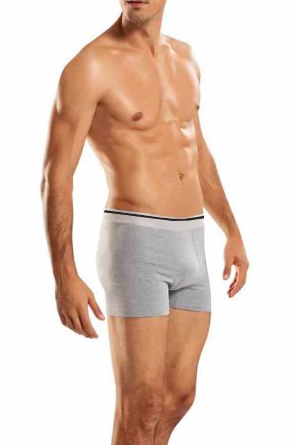 Men's Lycra Combed Cotton Grey Boxer