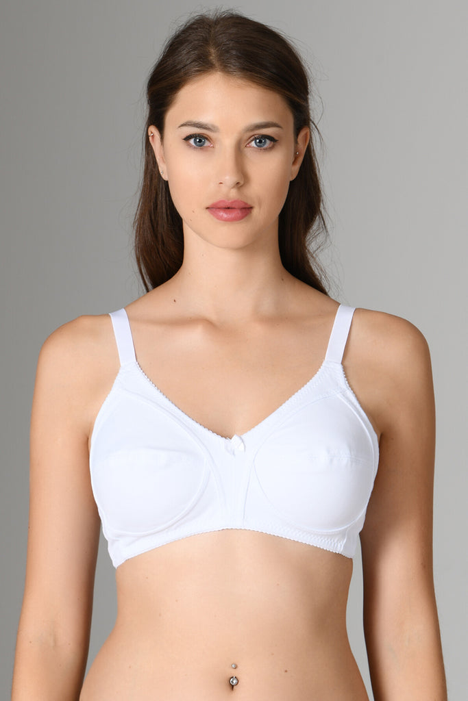 Women's Unsupported White Recovery Bra