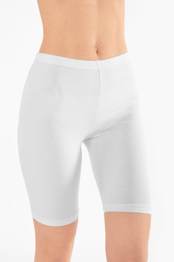 Women's White Short Leggings
