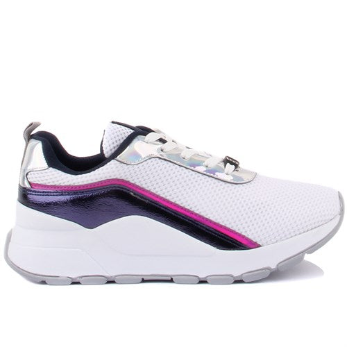 Women's Hologram Detail White Casual Shoes