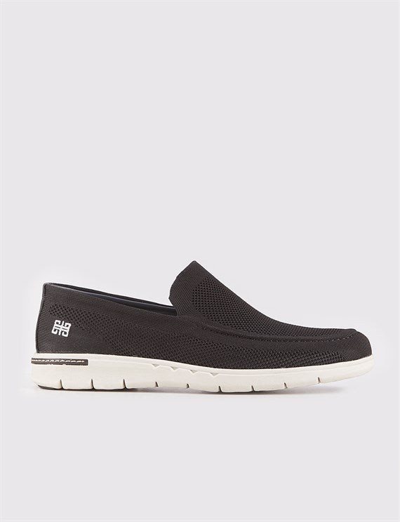 Men's Black Tricot Shoes