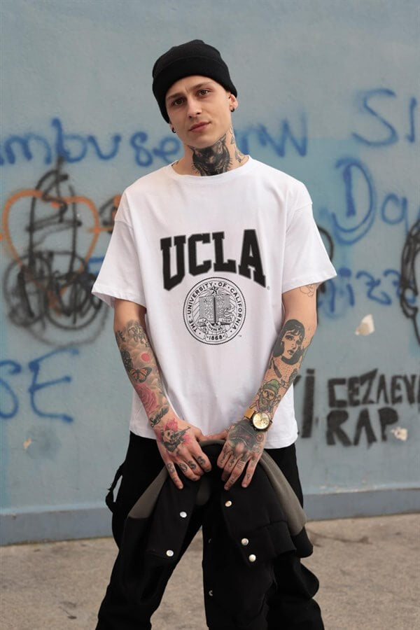 Unisex Printed White T-shirt