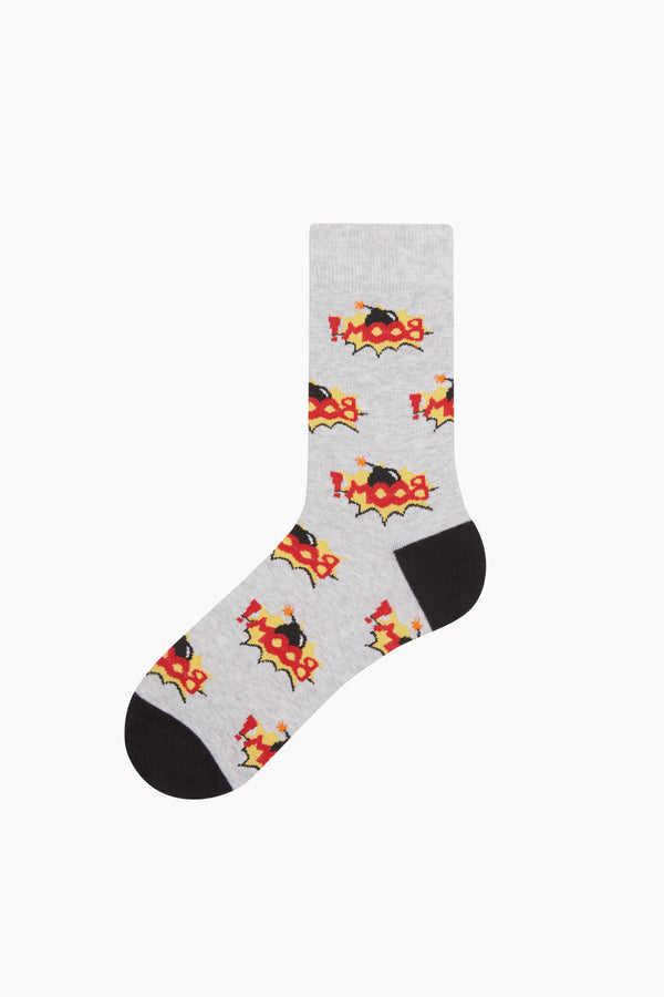 Men's Patterned Multi-color Socks