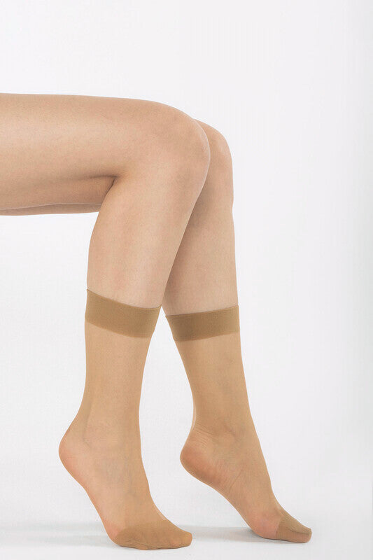 Women's Bronze 15 Denier Socket Socks