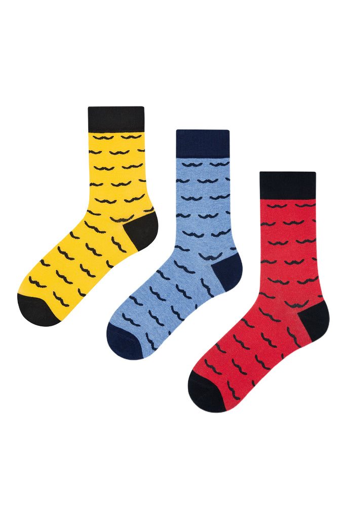 Men's Patterned Socks - 3 Pairs