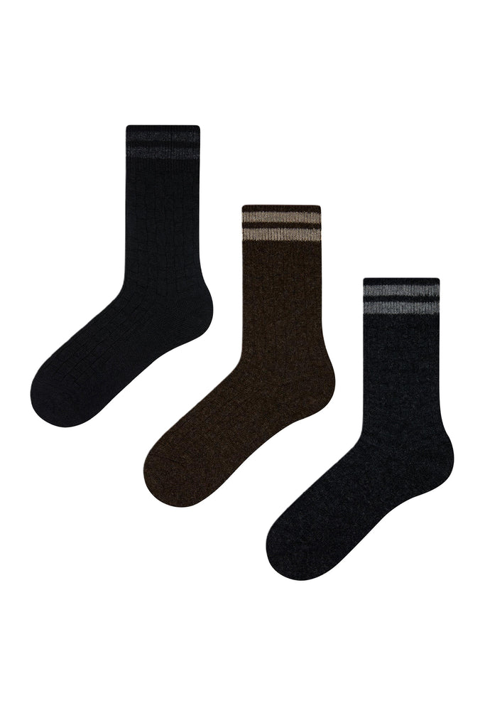 Men's Wool Socks - 3 Pairs